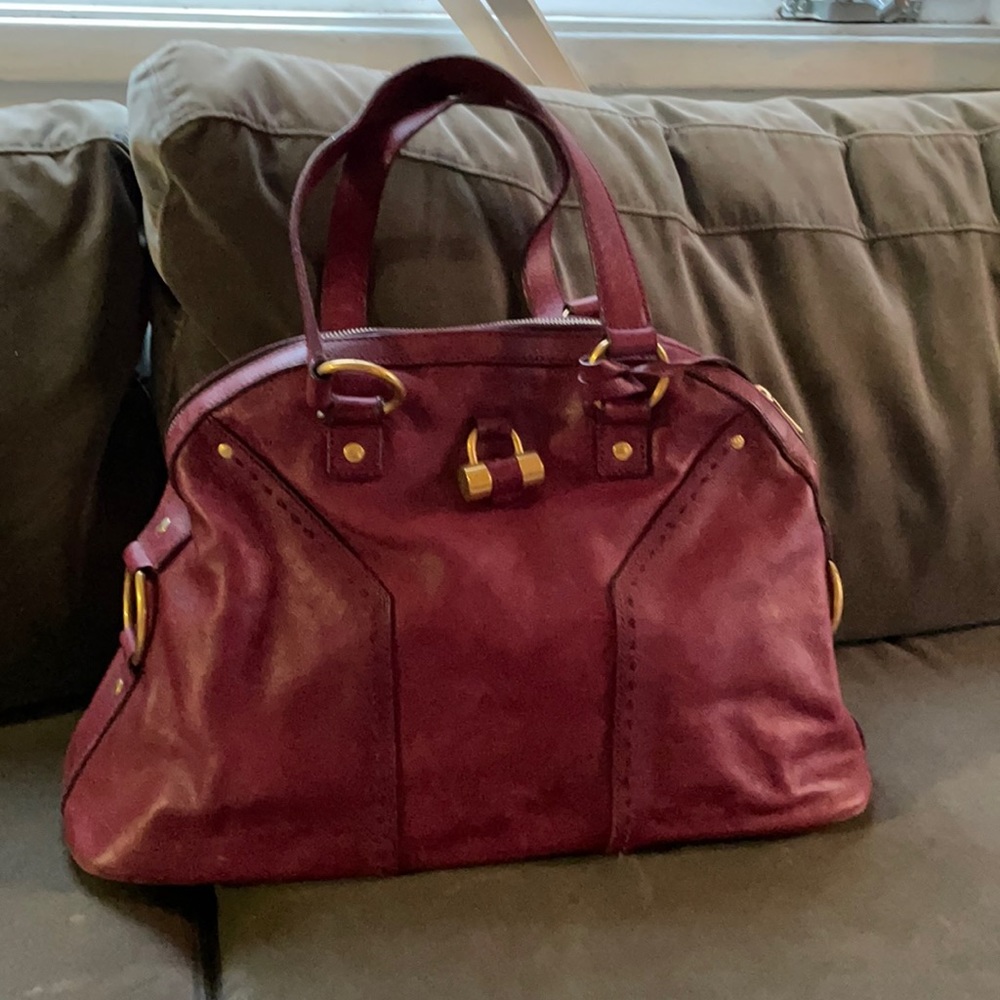 YSL Yves saint laurent handbag leather satchel